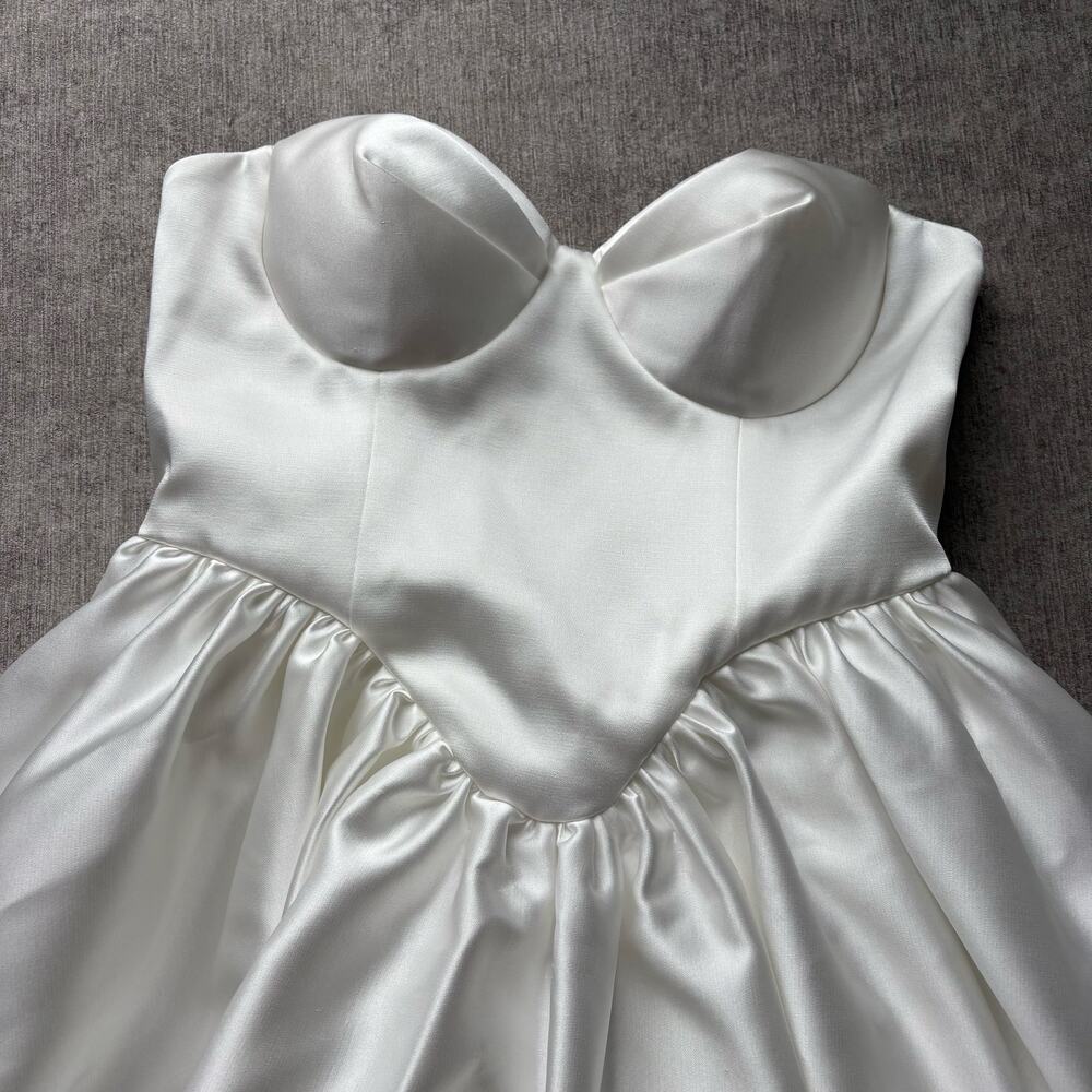 Meshki White Strapless Mini Dress - Picture 4 of 8